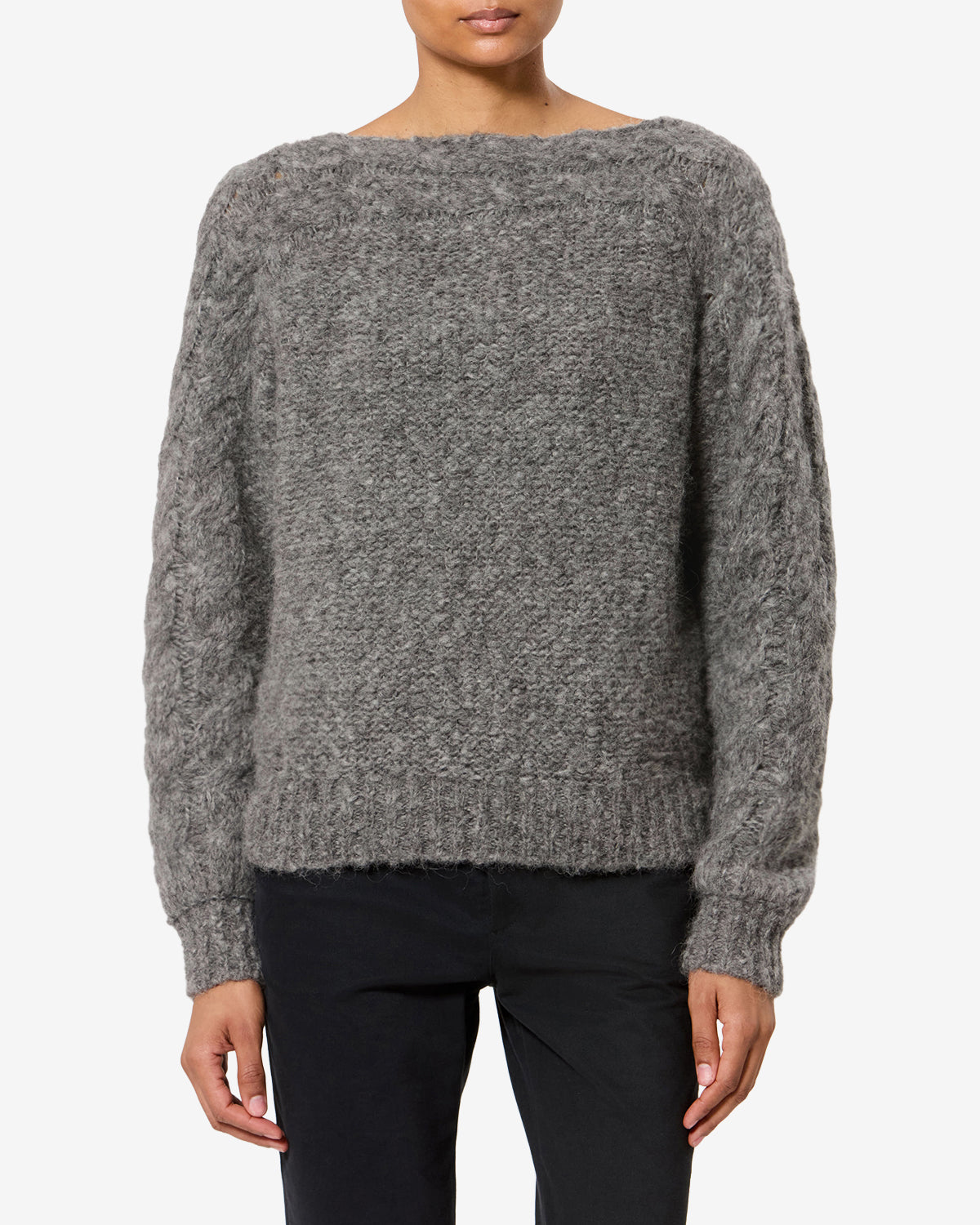 Pull Ponara en laine — Gris, vue 1 ; référence PU0952FAD3L06I02GY