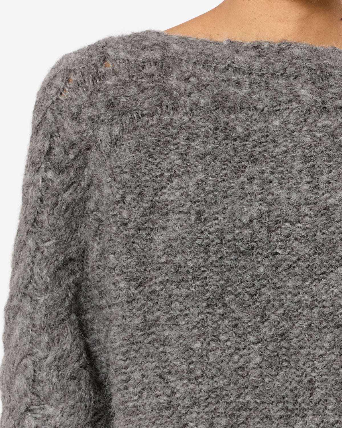 Pull Ponara en laine — Gris, vue 3 ; référence PU0952FAD3L06I02GY