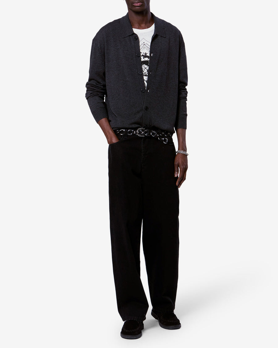 Cardigan Joris — Anthracite, vue 2 ; référence CA0194HAD3L06H02AN