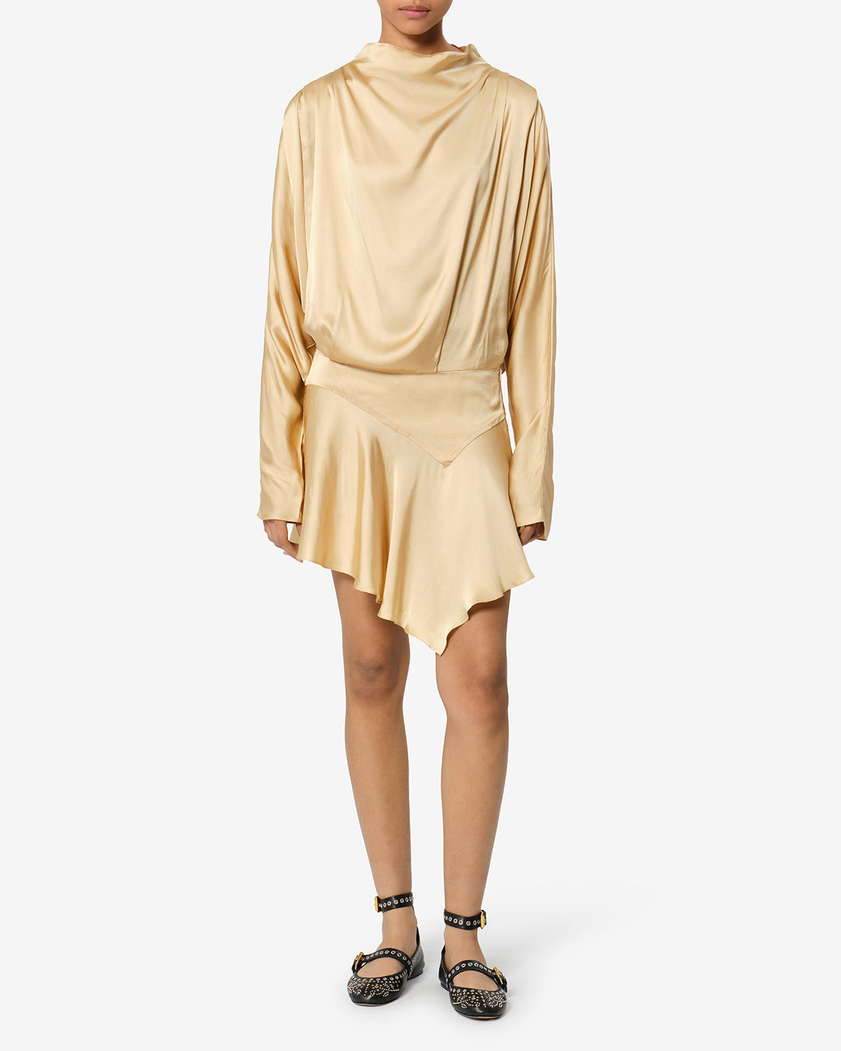 Robe Neline — Beige, vue 2 ; référence RO1094FAD3J13I90BE