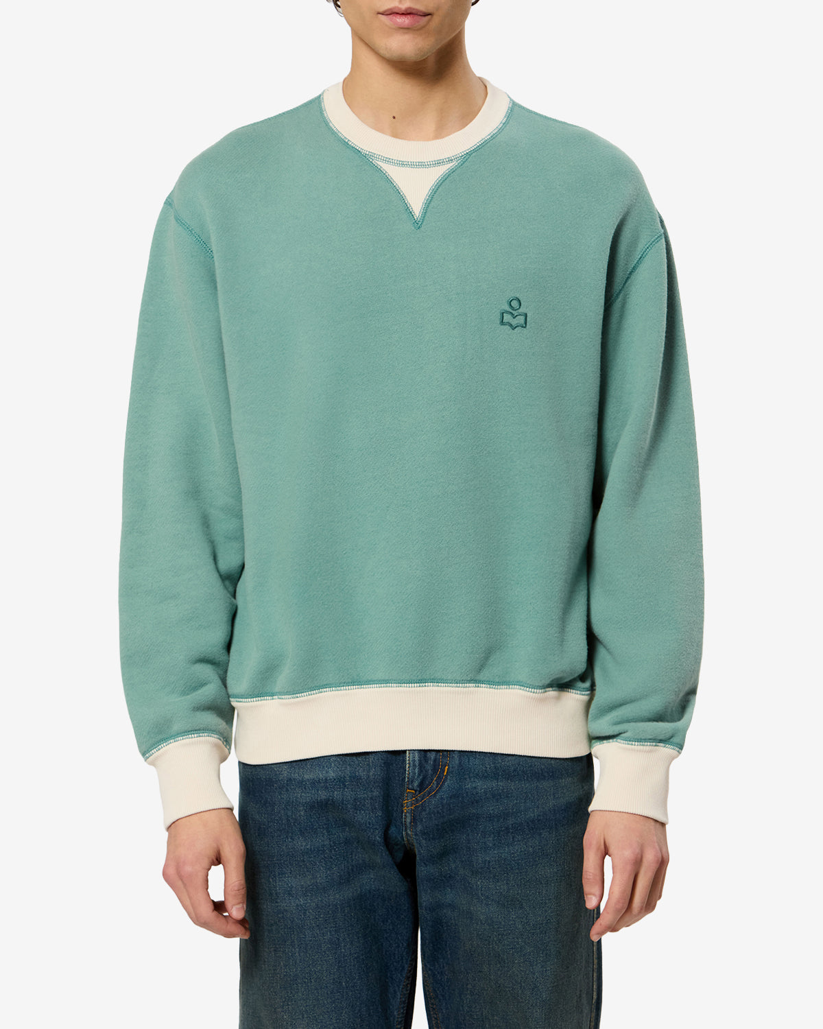 Sweatshirt Miker — Bluish vert, vue 1 ; référence SW0189HAD1M01H60BN