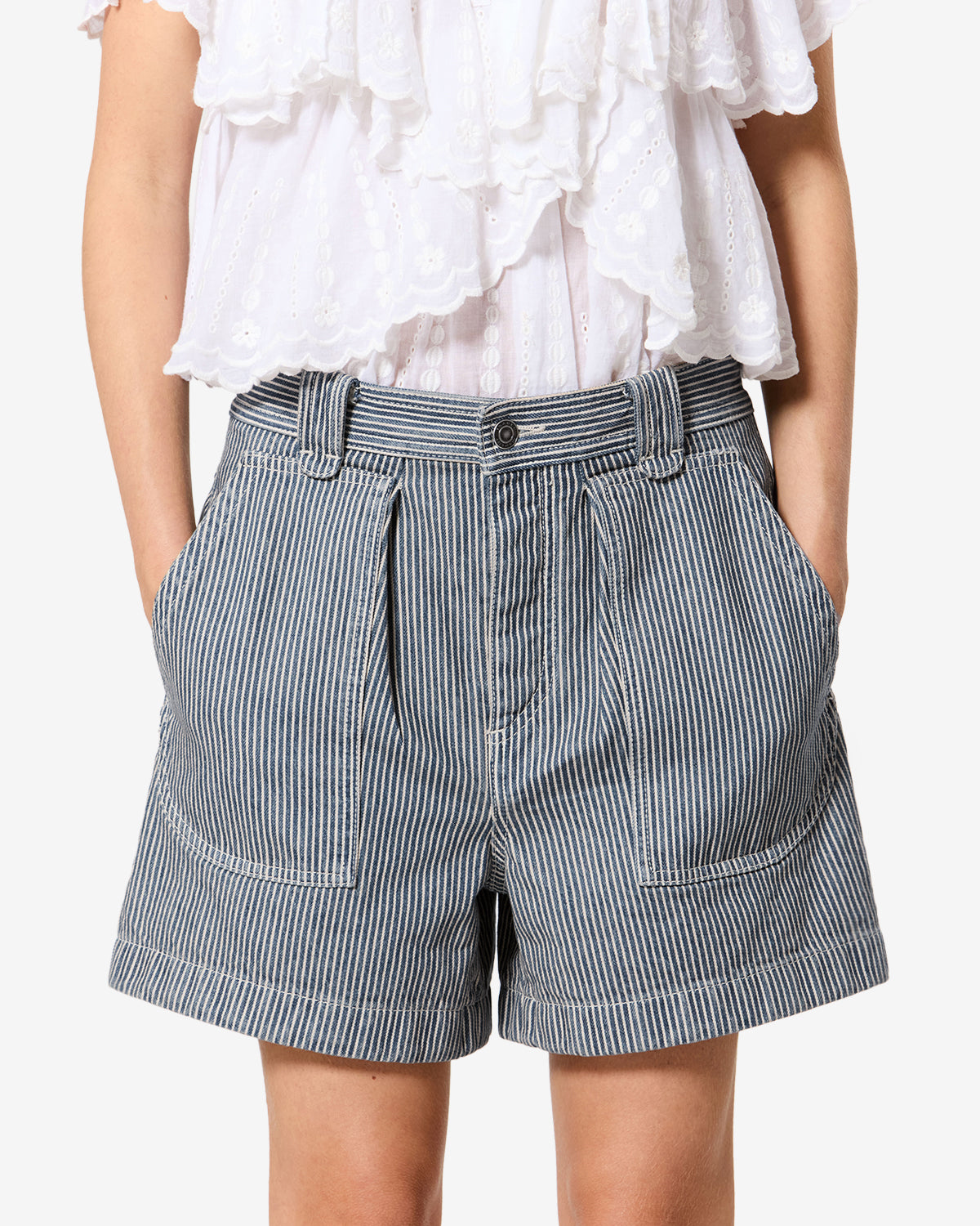 Short Eveja — Bleu-blanc, vue 1 ; référence SH0315FAD3H02EBUWE