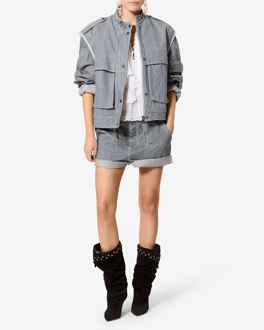 Short Eveja — Bleu-blanc, vue 2 ; référence SH0315FAD3H02EBUWE