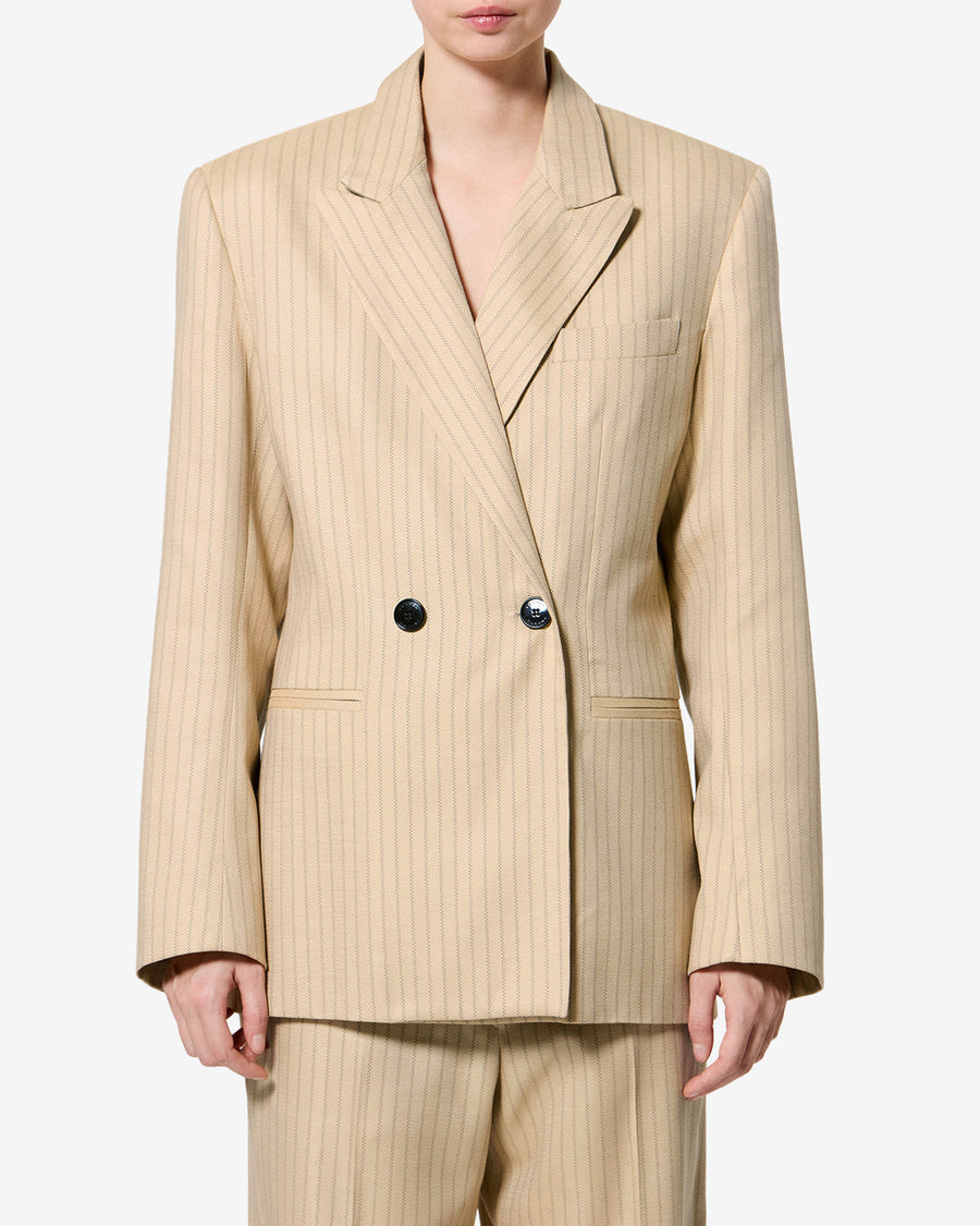 Veste Ranya en laine — Beige, vue 1 ; référence VE0690FAD3F01I90BE