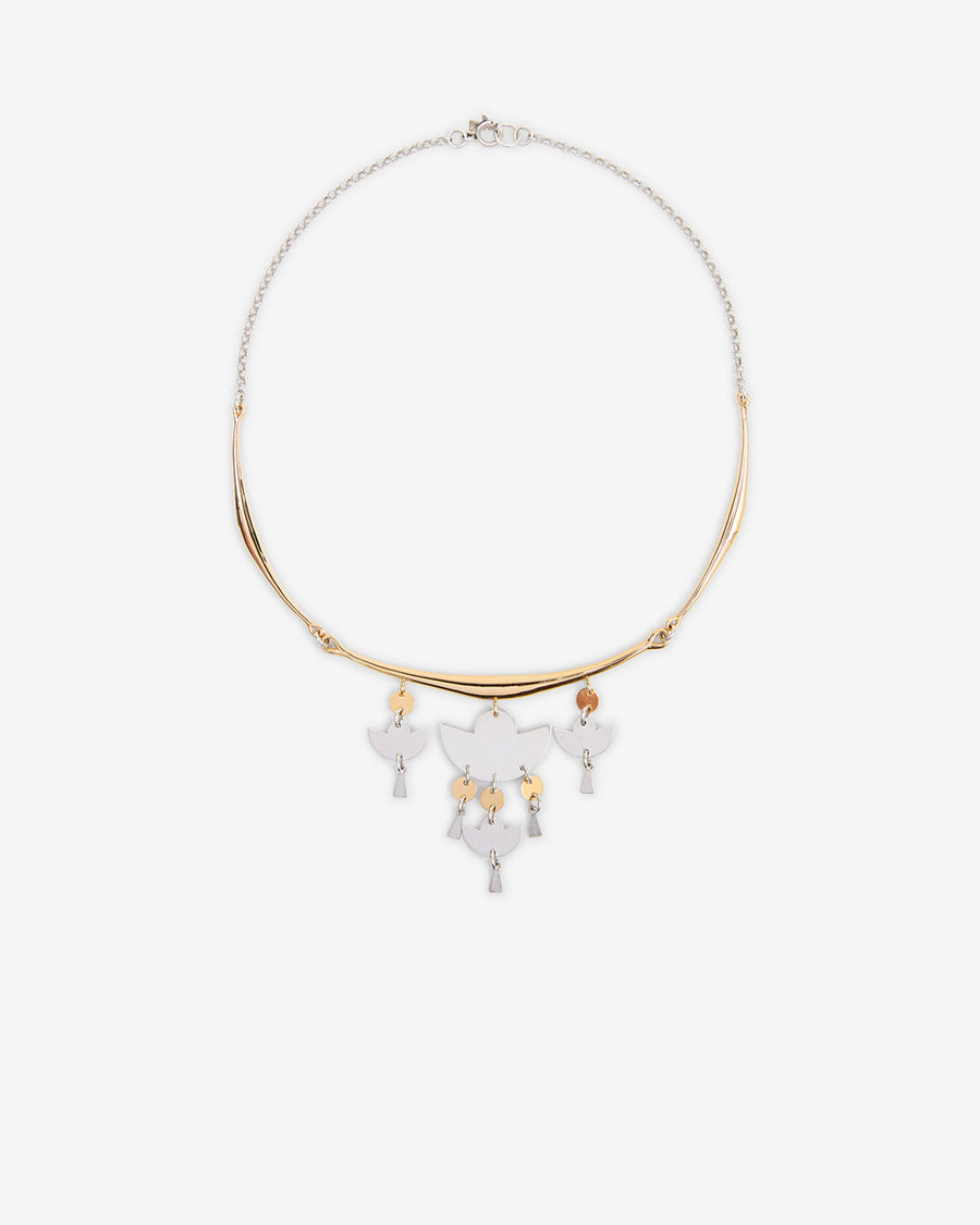 Collier ras du cou Heija — Argenté-doré, vue 1 ; référence RC0091FAD3B01BSIDO