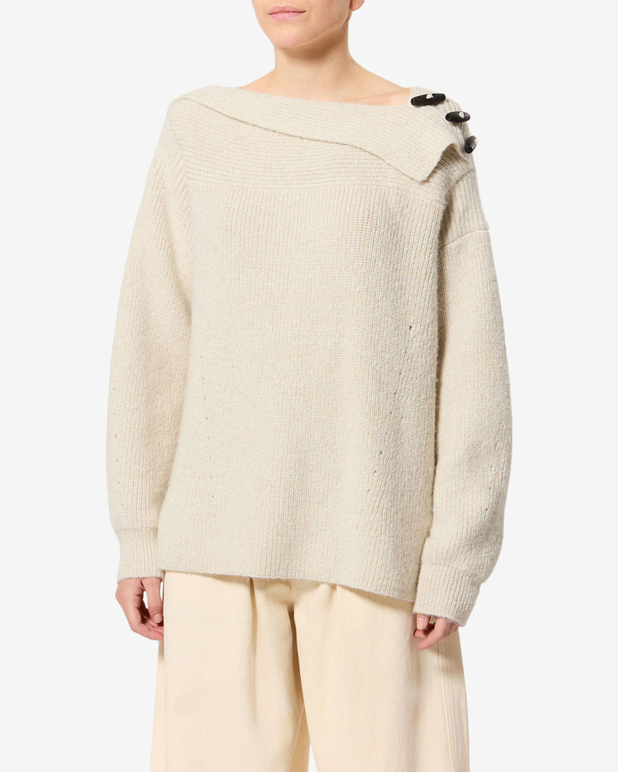 Pull Thais en alpaga — Écru, vue 1 ; référence PU0931FAD3L03I23EC
