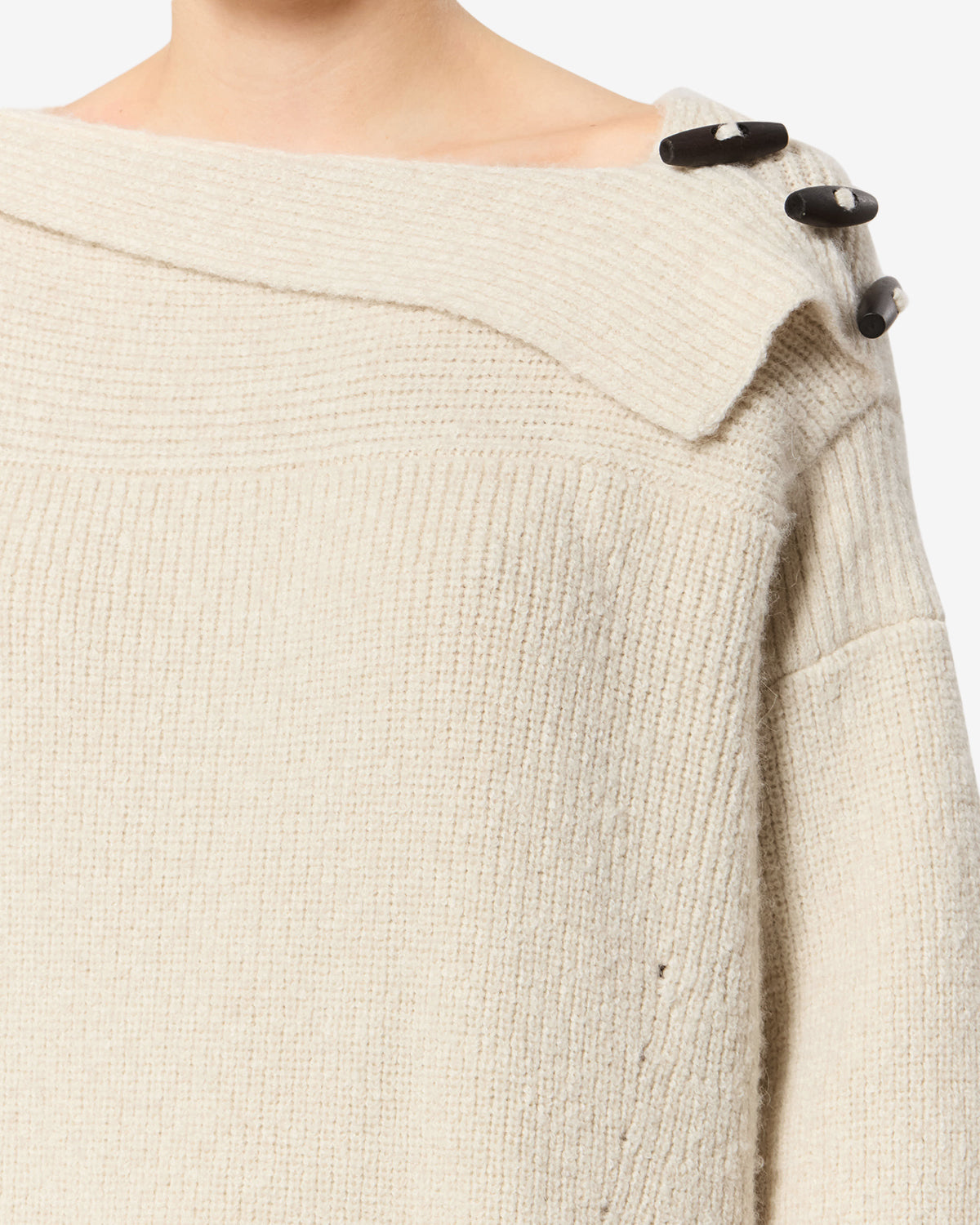 Pull Thais en alpaga — Écru, vue 3 ; référence PU0931FAD3L03I23EC