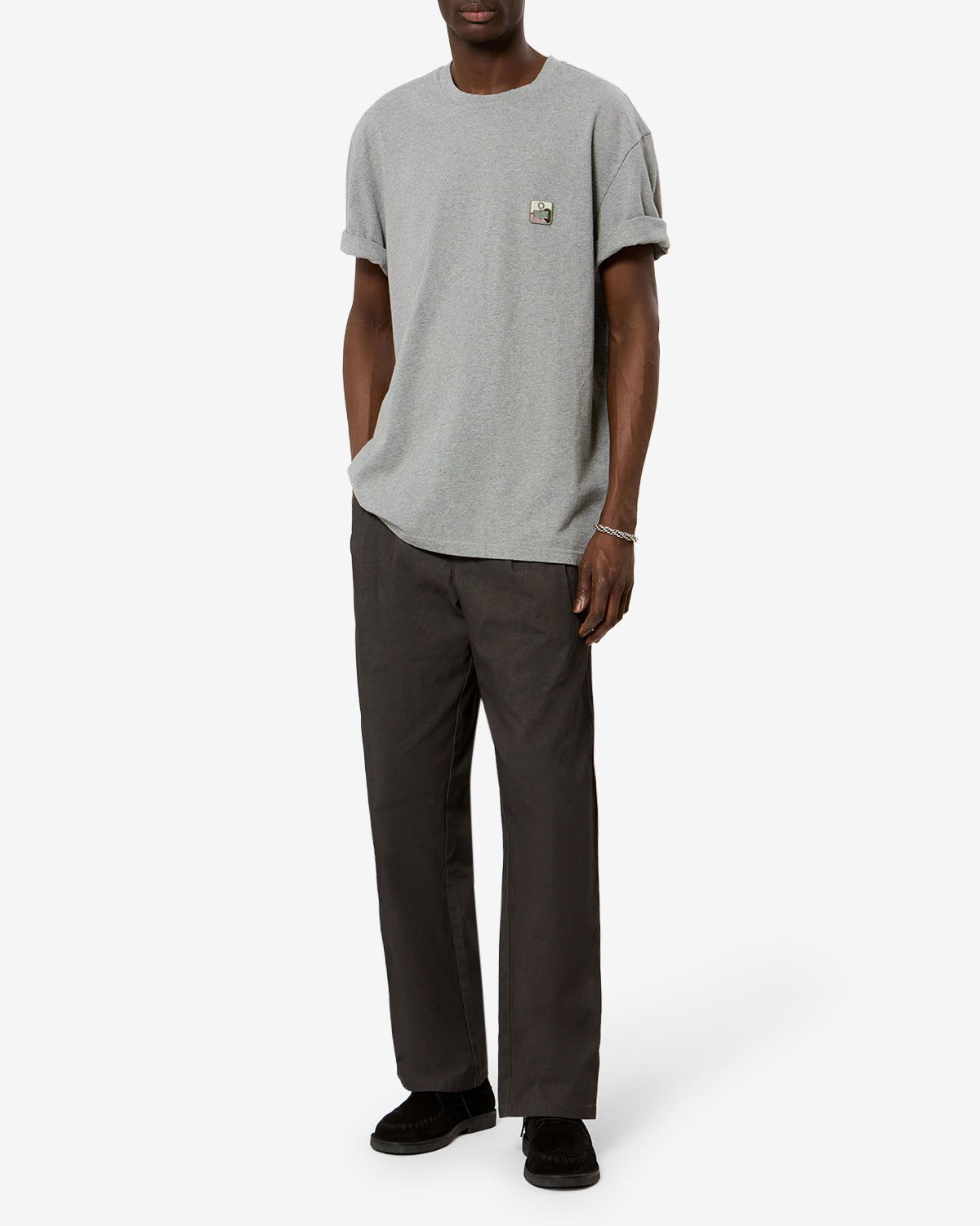 T-shirt Hugo — Gris, vue 2 ; référence TS0149HED1N07H02GY