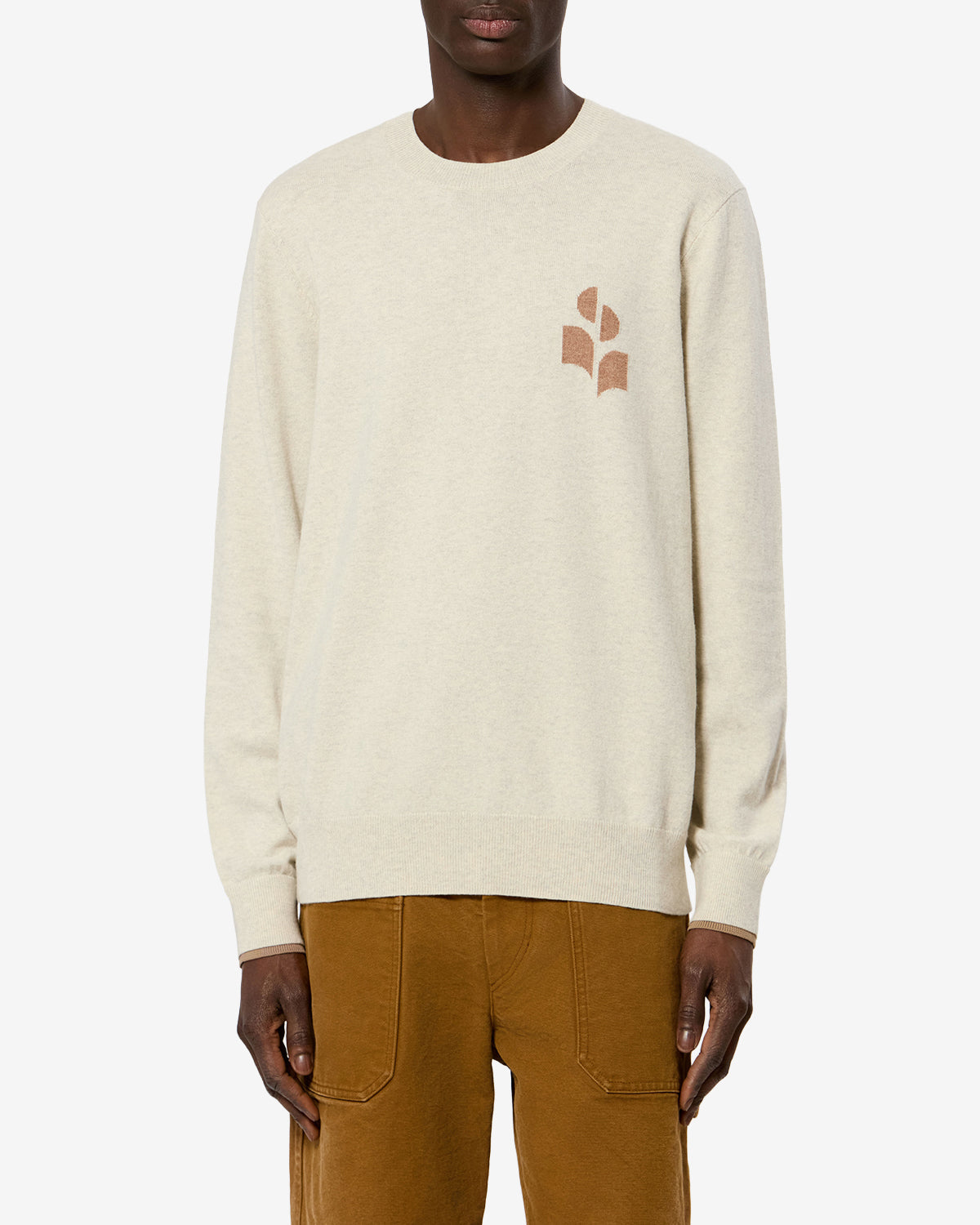 Pull Antea — Gris clair-camel, vue 1 ; référence PU0874HAD1L08HLYCM