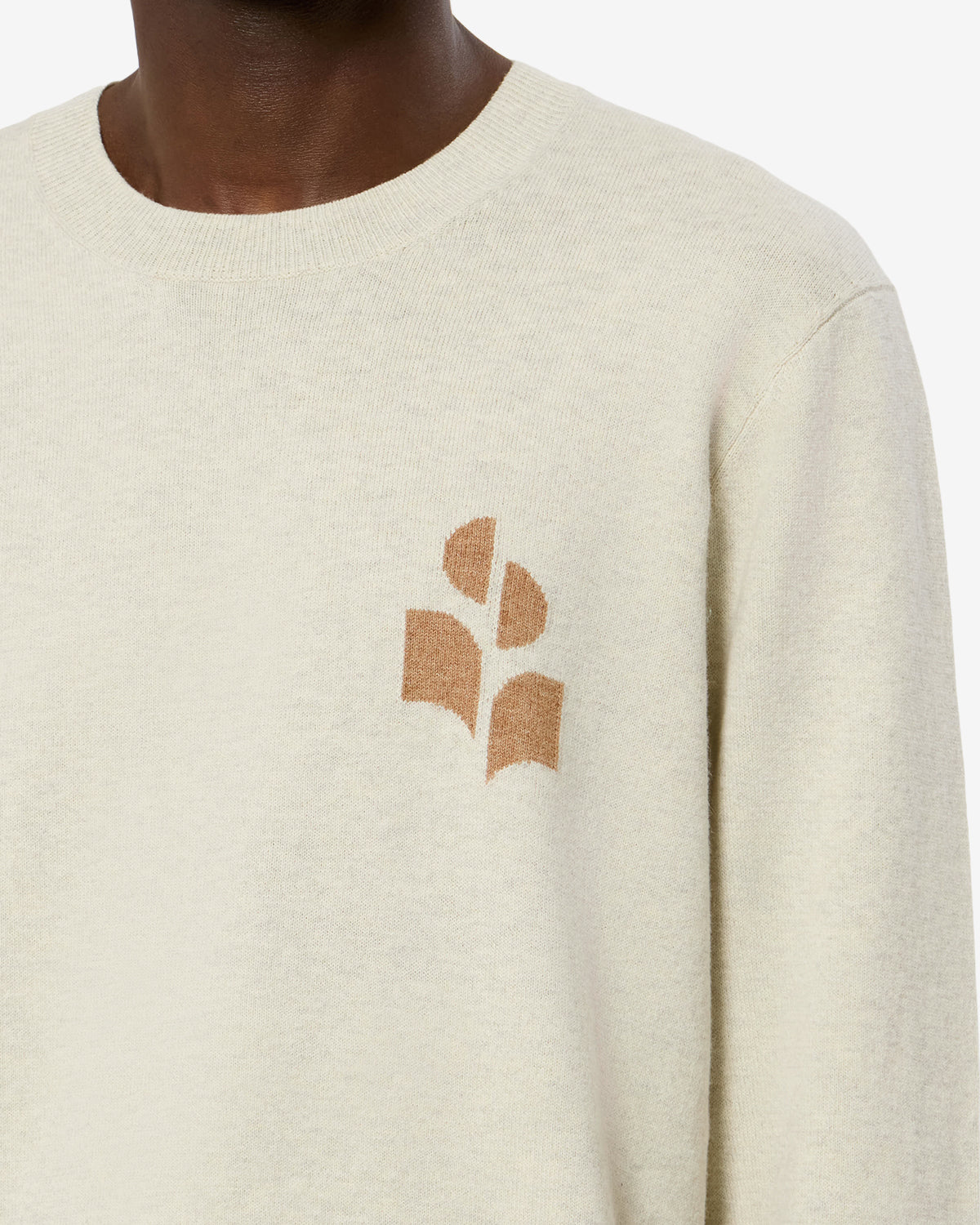 Pull Antea — Gris clair-camel, vue 3 ; référence PU0874HAD1L08HLYCM