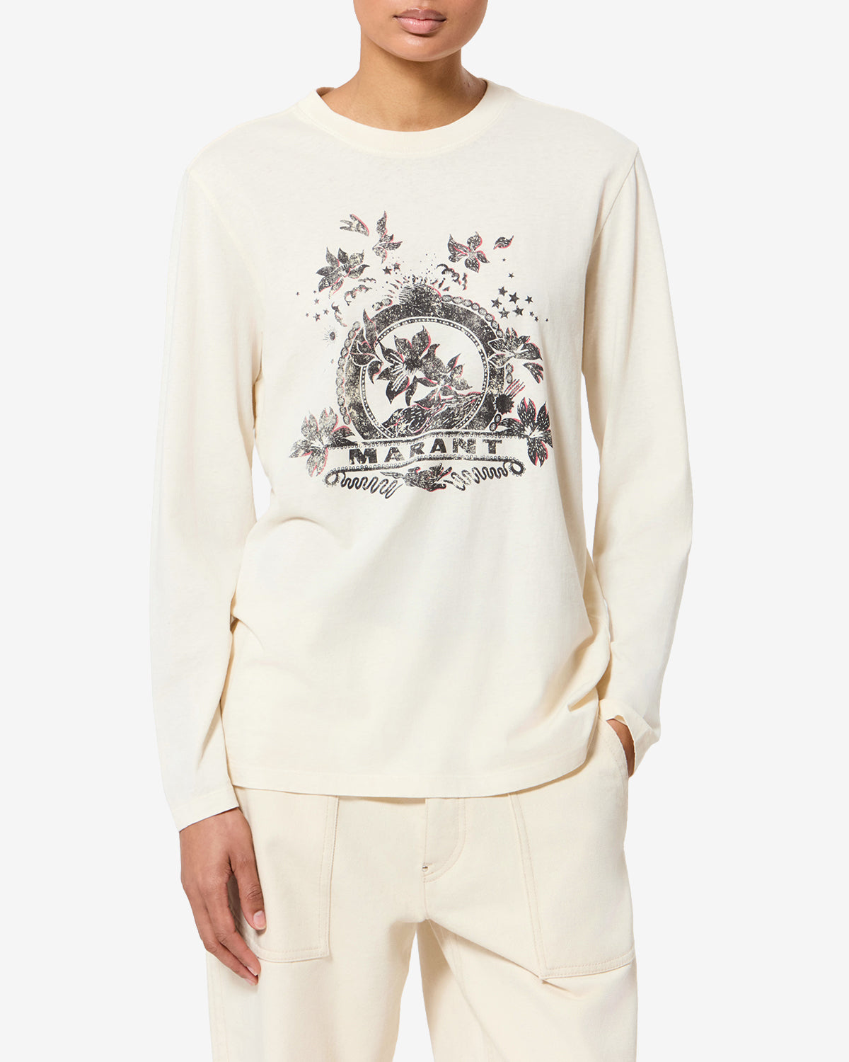 T-shirt Martine — Écru, vue 1 ; référence TS0245FAD3N01E23EC