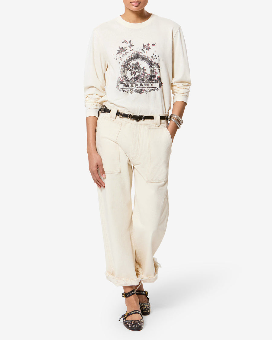 T-shirt Martine — Écru, vue 2 ; référence TS0245FAD3N01E23EC