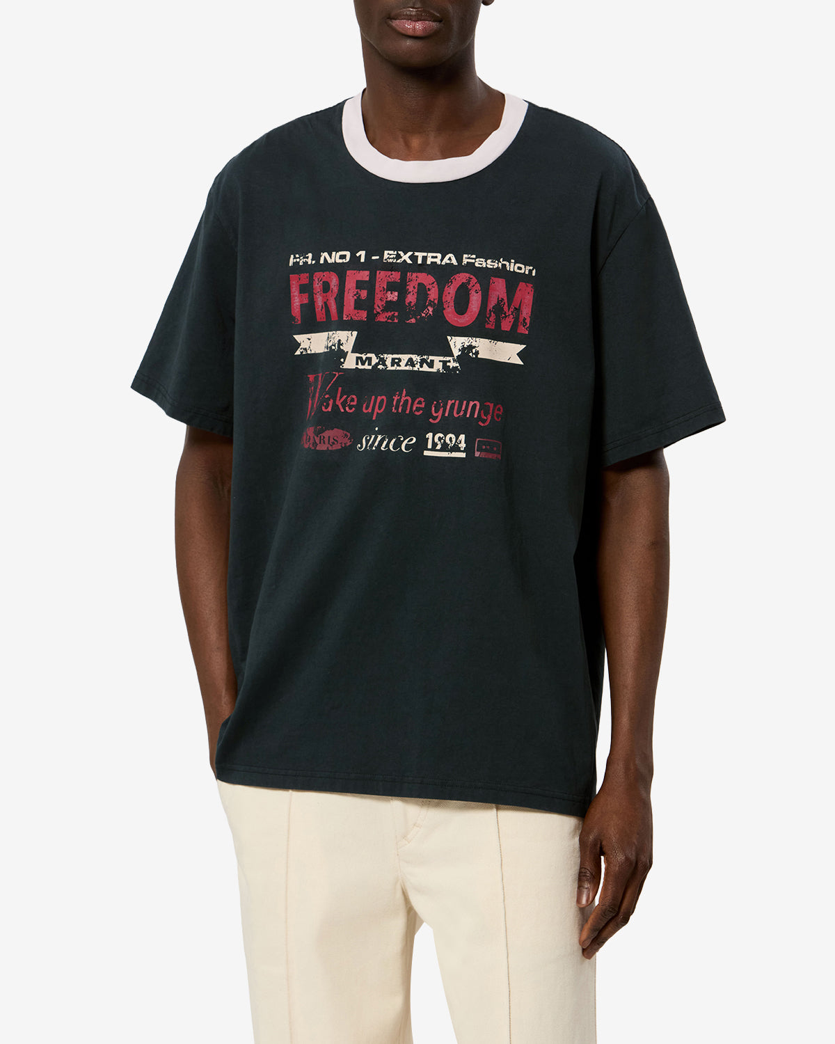 T-shirt Hiroe — Noir délavé, vue 1 ; référence TS0338HBD3N05H02FK