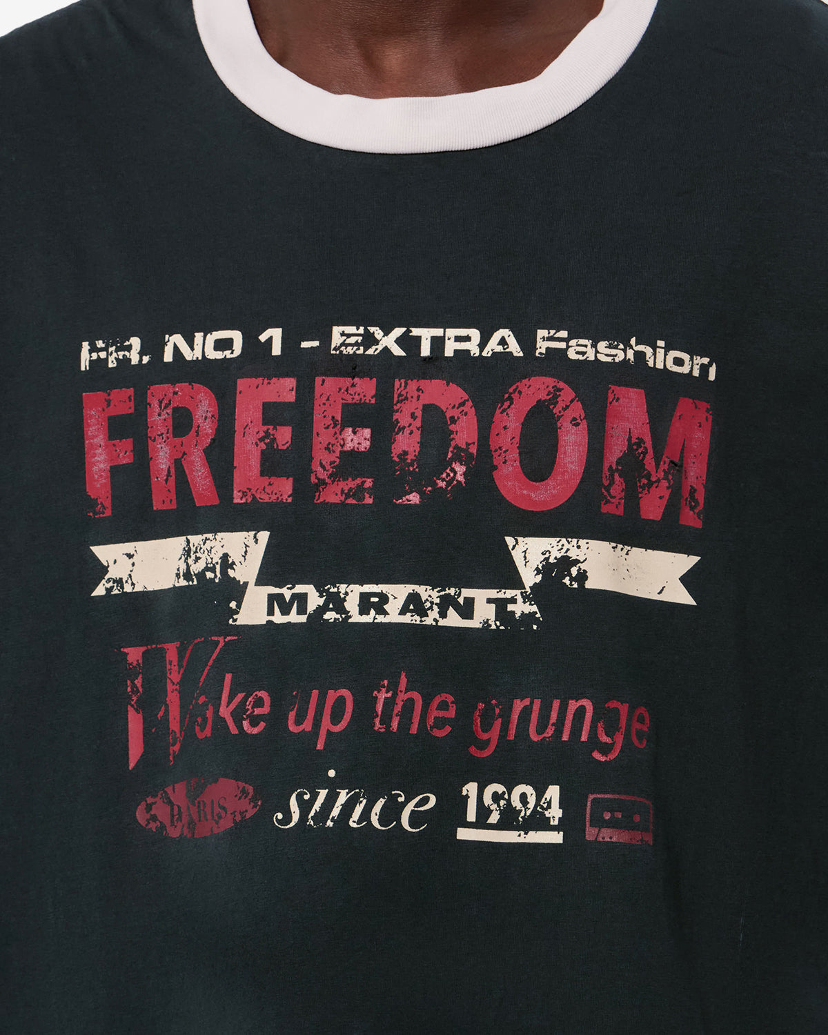 T-shirt Hiroe — Noir délavé, vue 3 ; référence TS0338HBD3N05H02FK