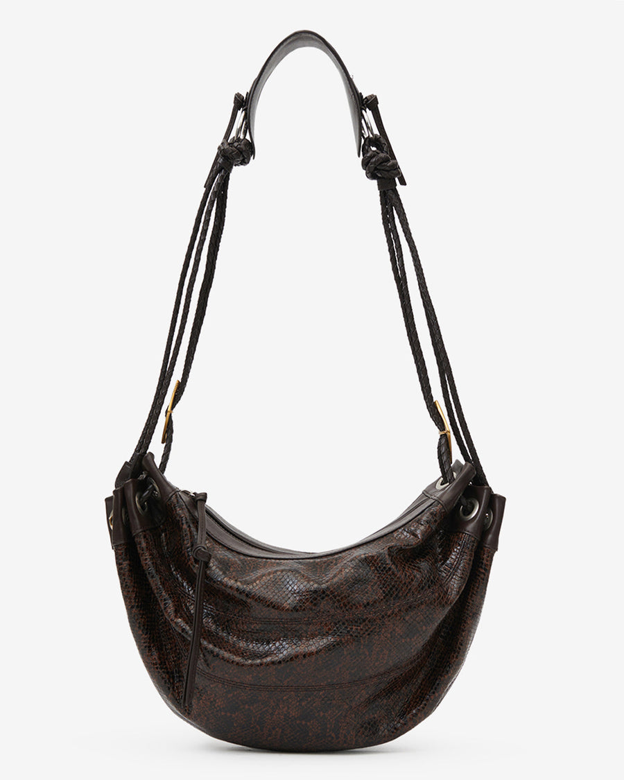Sac Maia Medium en cuir effet python — Mocha, vue 2 ; référence PP0501FAD3C01M11MA