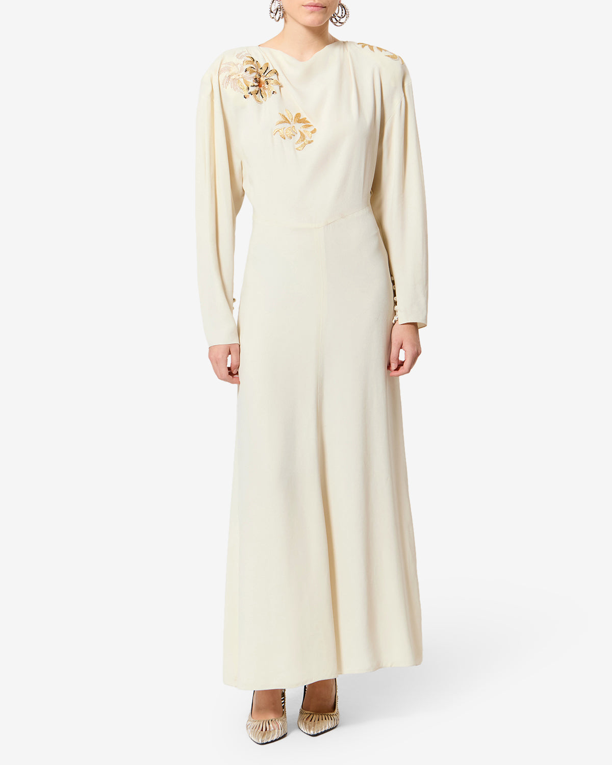 Robe Samsha — Écru, vue 1 ; référence RO1096FAD3J04I23EC