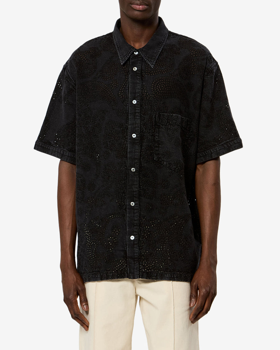 Chemise Igwen — Noir délavé, vue 1 ; référence CH0361HAD3I02H02FK