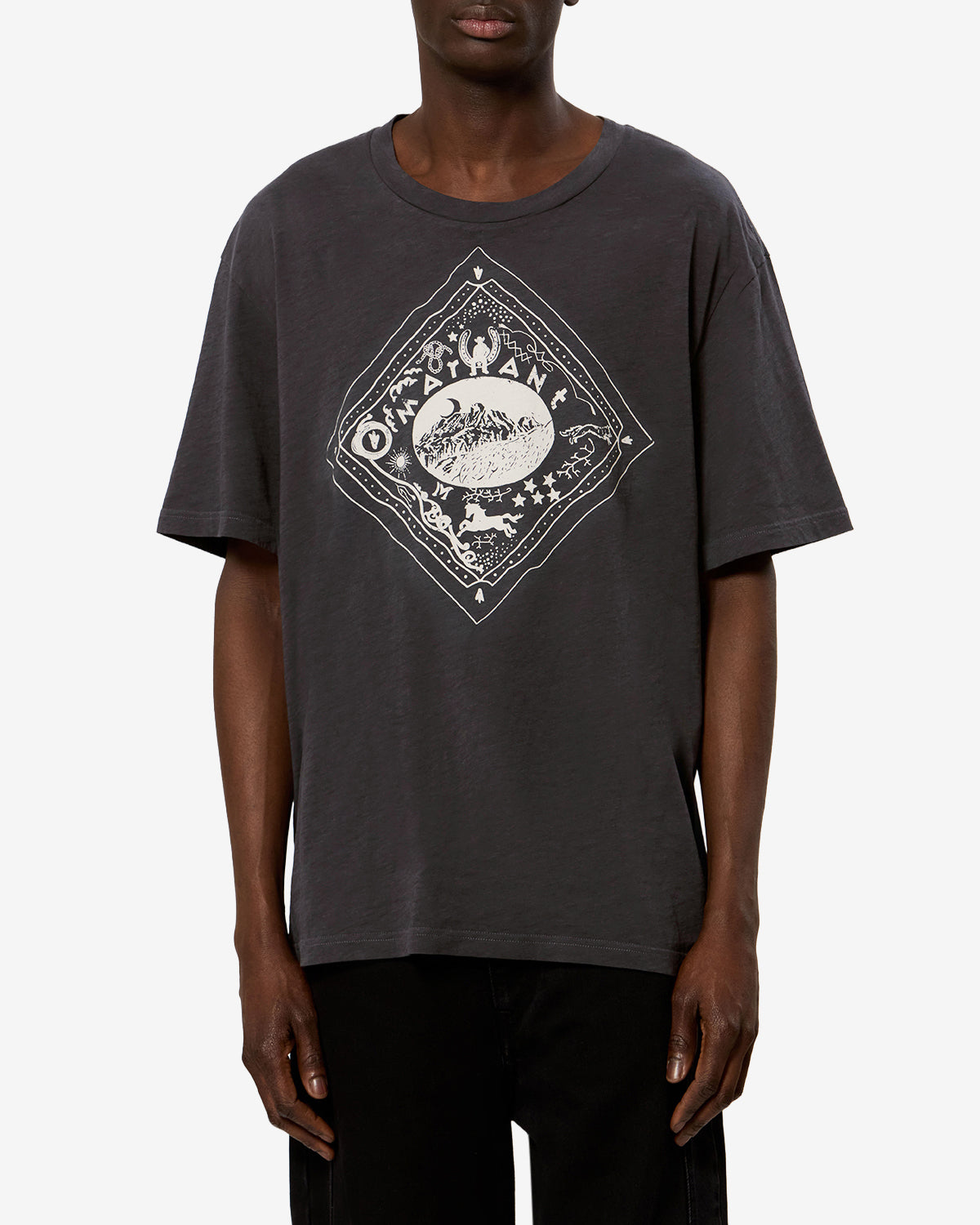 T-shirt Hiroe — Noir délavé, vue 1 ; référence TS0338HAD3N04H02FK