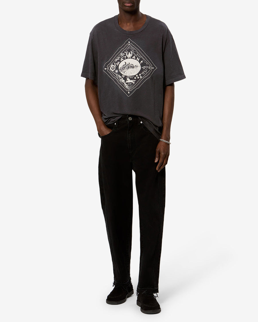 T-shirt Hiroe — Noir délavé, vue 2 ; référence TS0338HAD3N04H02FK