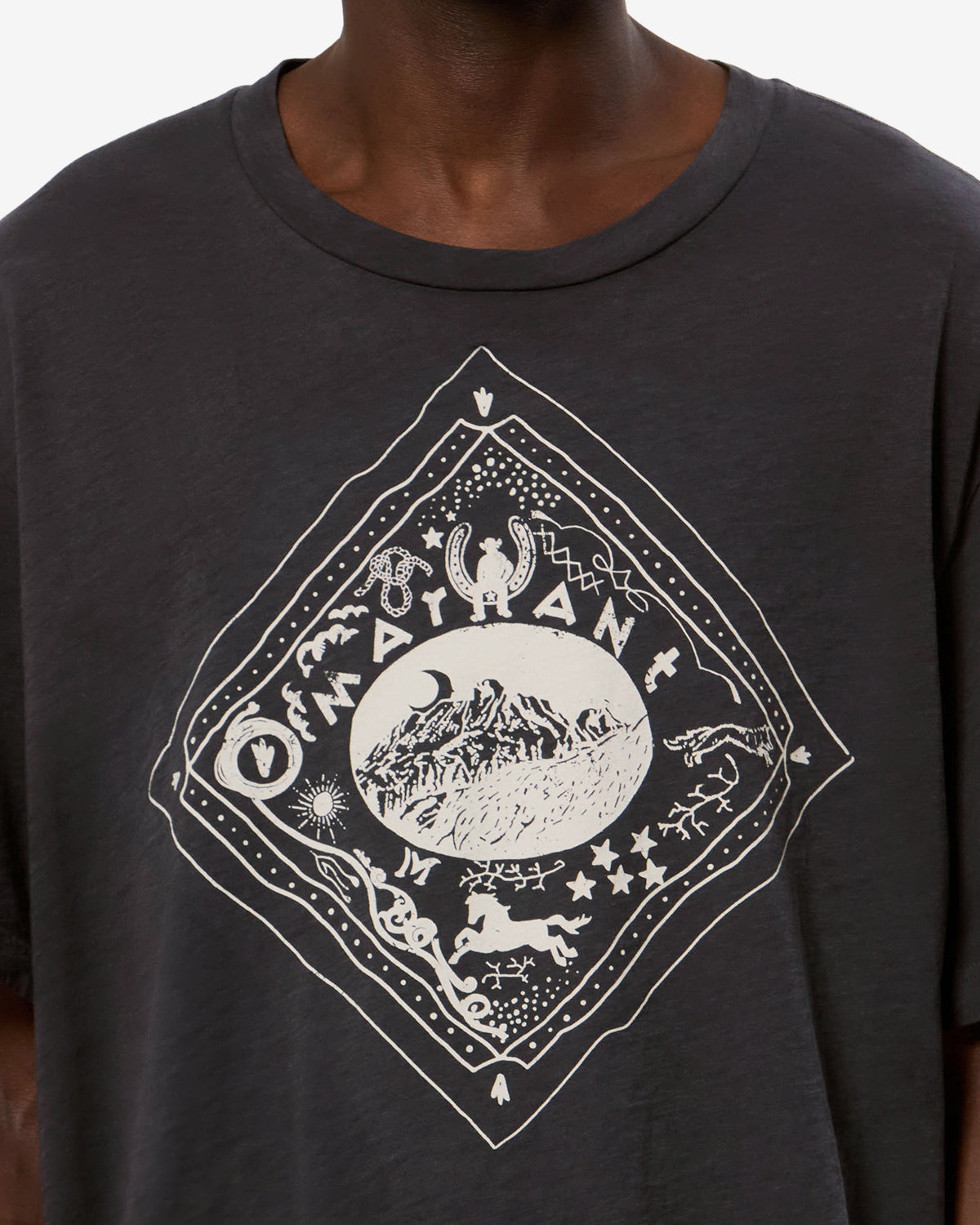 T-shirt Hiroe — Noir délavé, vue 3 ; référence TS0338HAD3N04H02FK