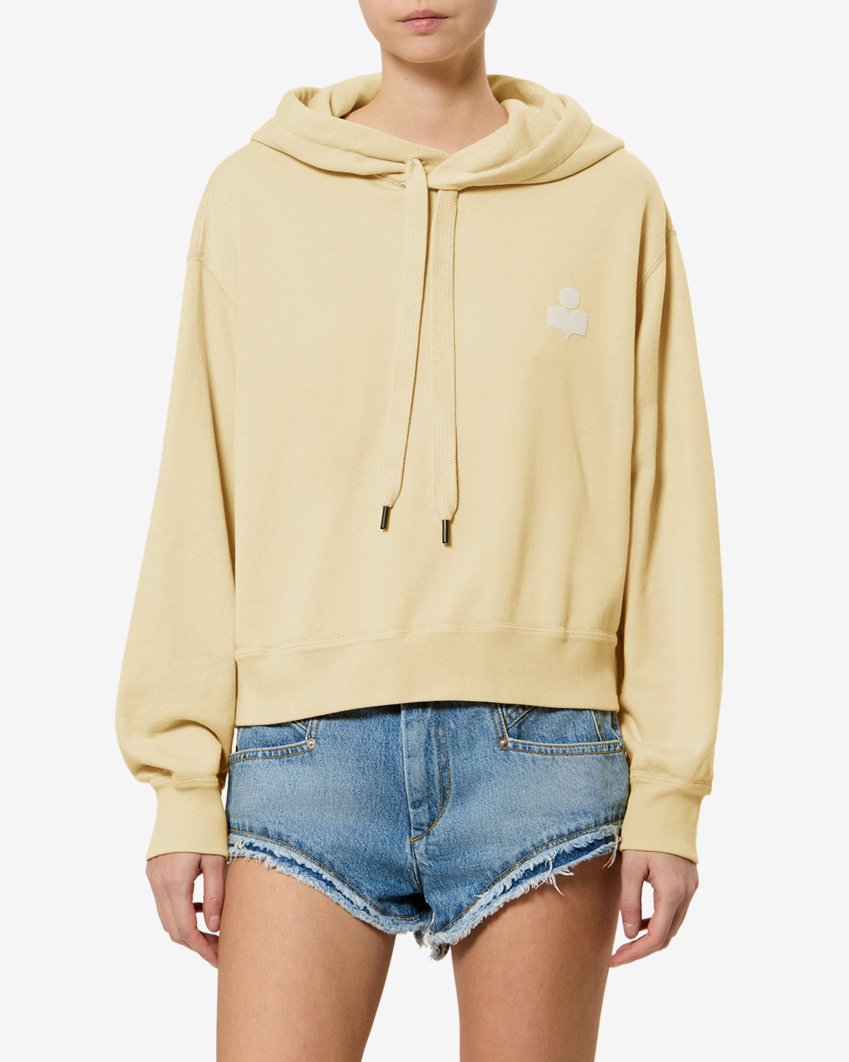 Sweatshirt Salmy — Clair jaune-écru, vue 1 ; référence SW0200FAD1M04ELWEC