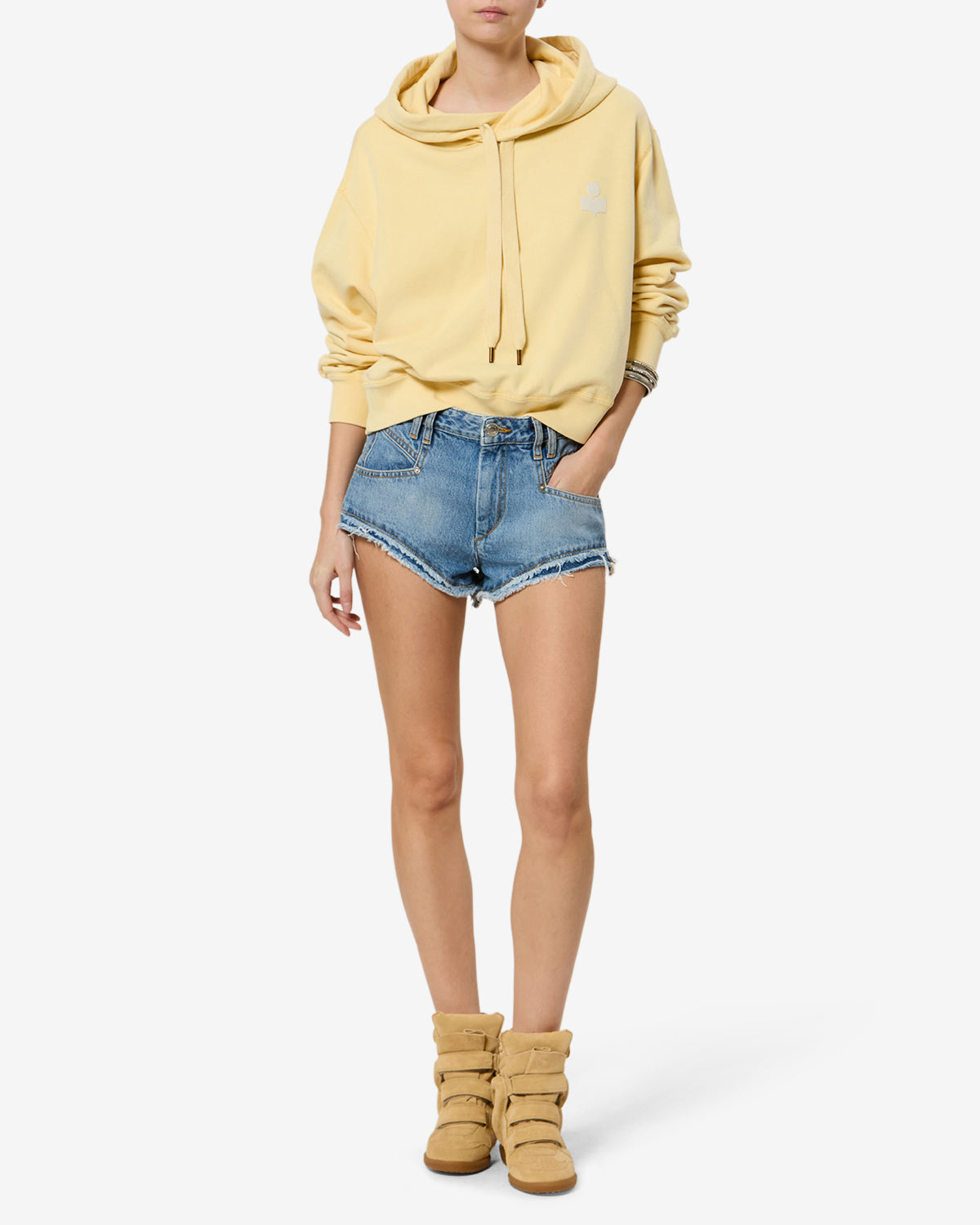 Sweatshirt Salmy — Clair jaune-écru, vue 2 ; référence SW0200FAD1M04ELWEC