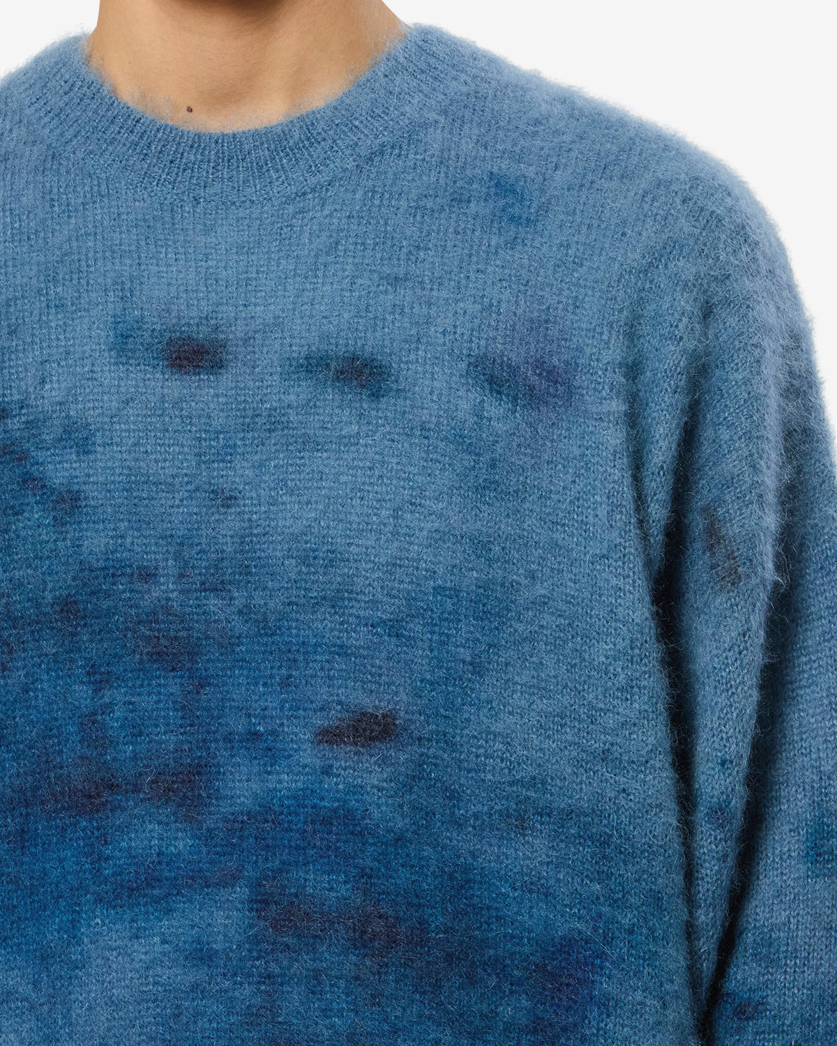 Pull Ayden en mohair — Bleu indigo, vue 3 ; référence PU0995HAD3L10H30IN