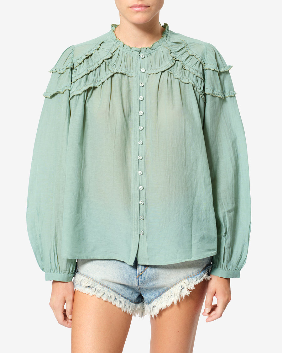 Blouse Christa — Sauge, vue 1 ; référence HT0681FBB3J04E60SE