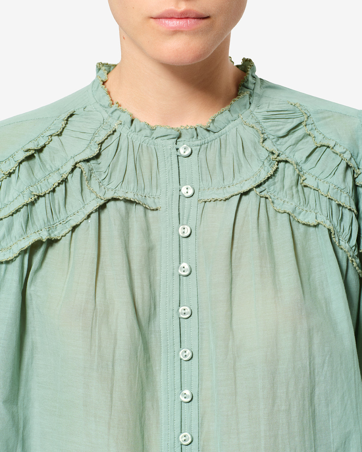 Blouse Christa — Sauge, vue 3 ; référence HT0681FBB3J04E60SE