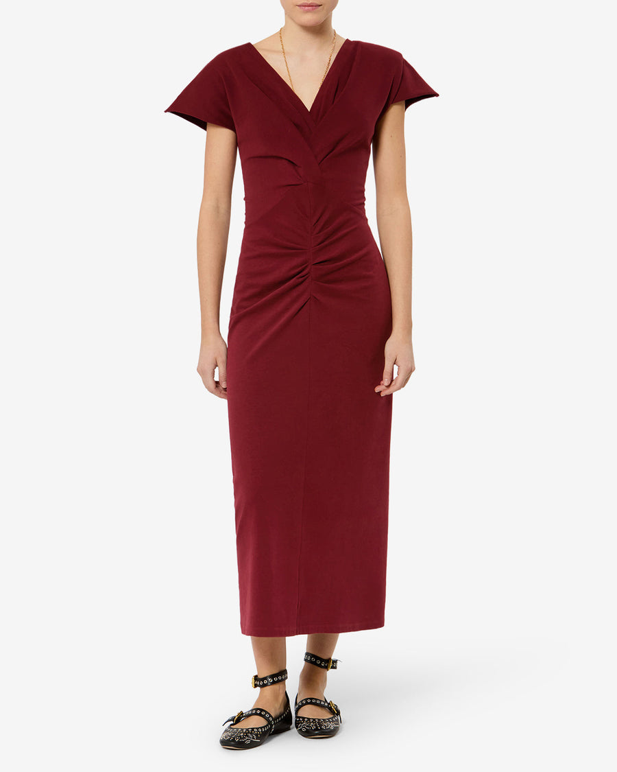 Robe Nadra — Bordeaux foncé, vue 1 ; référence RO1174FBA1N41I80DB