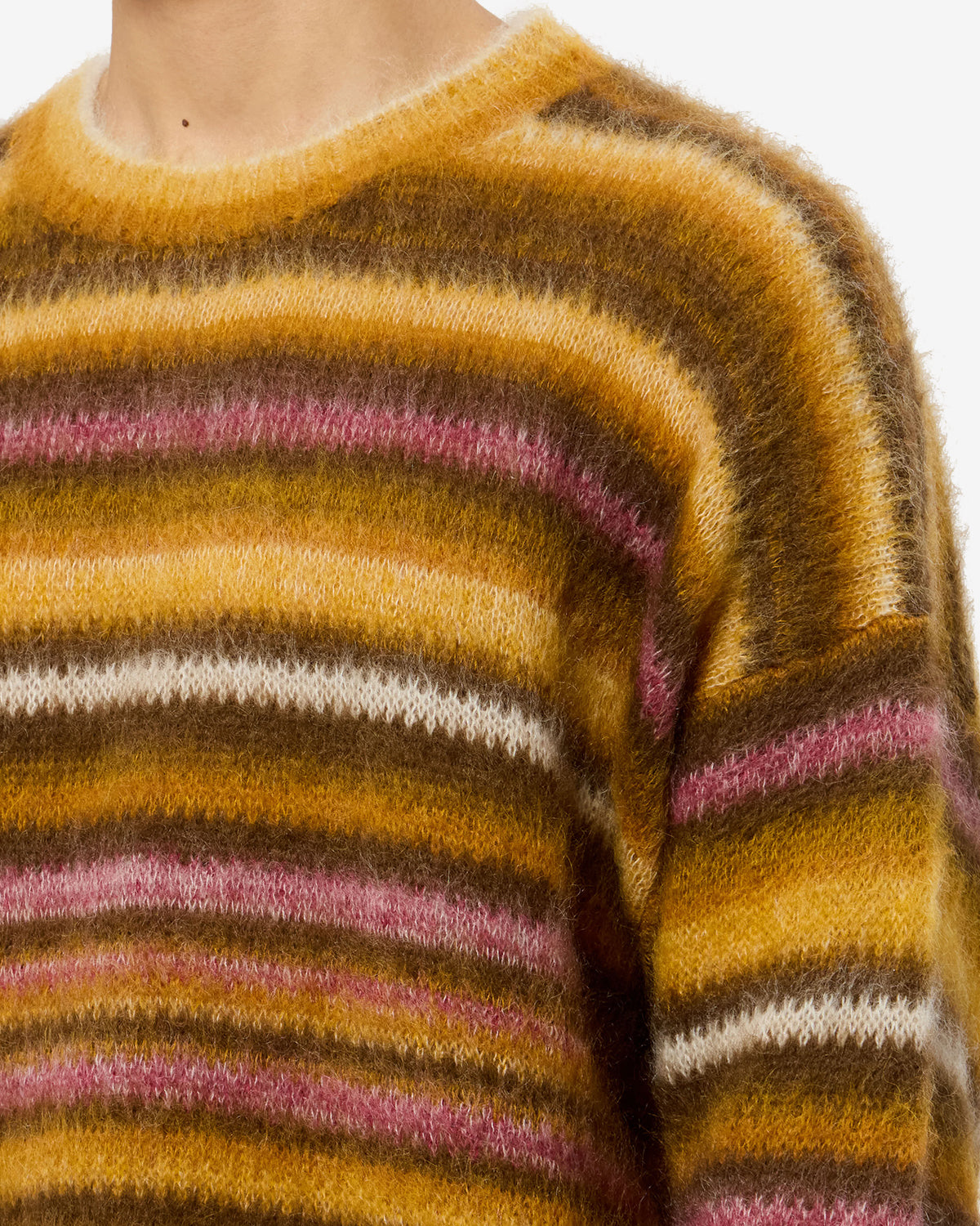 Pull Scolan en mohair — Ocre, vue 3 ; référence PU0969HAD3L07H10OE