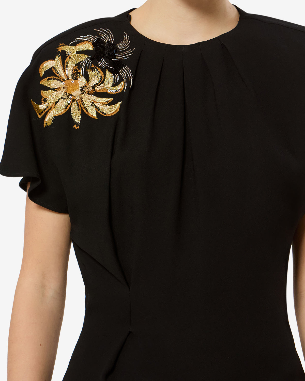 Robe Sakia — Noir, vue 3 ; référence RO1083FAD3J04I01BK