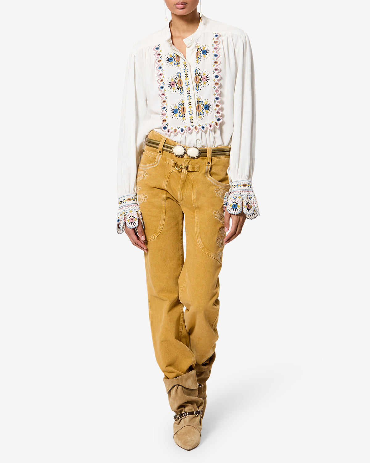 Blouse Monique — Écru, vue 2 ; référence HT0904FAD3J06E23EC