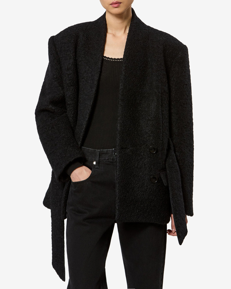 Veste Syndra en laine — Noir, vue 1 ; référence VE0760FAD3E02I01BK