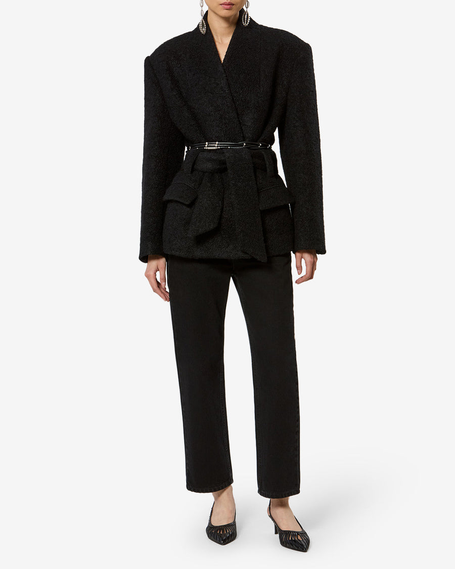 Veste Syndra en laine — Noir, vue 2 ; référence VE0760FAD3E02I01BK