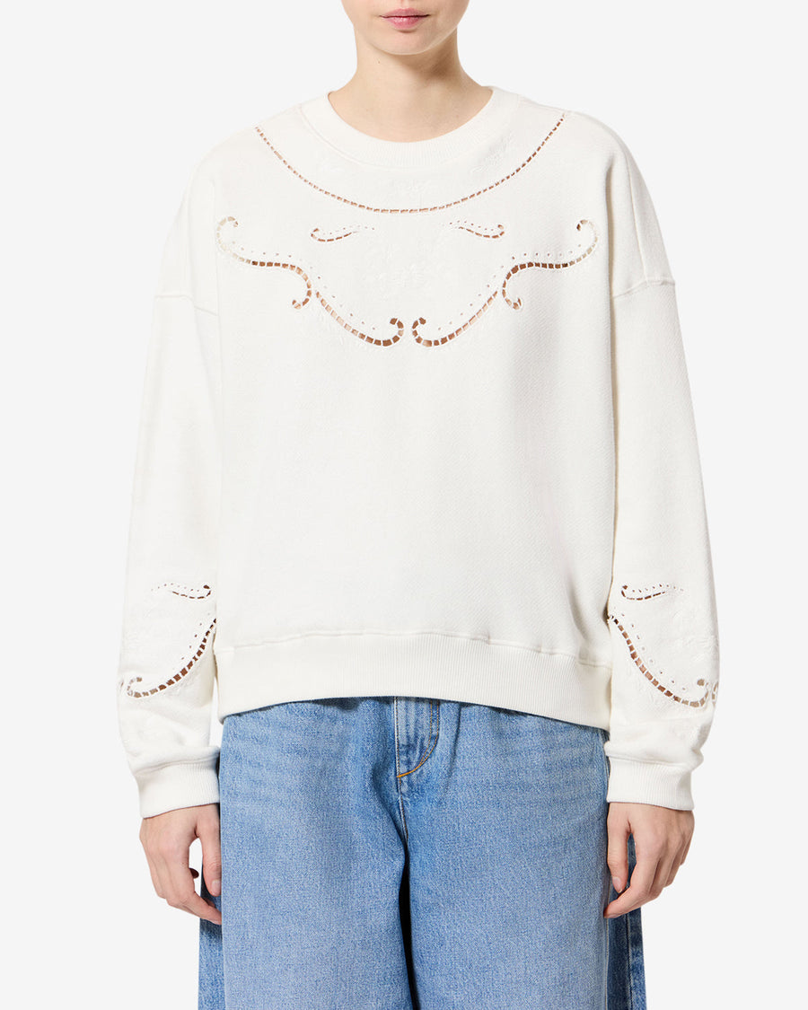 Sweatshirt Vella — Écru, vue 1 ; référence SW0196FAD3M05E23EC