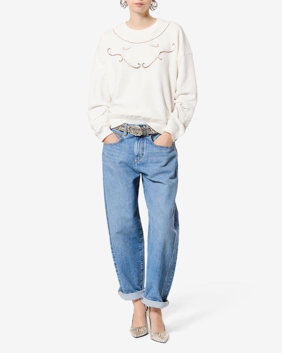 Sweatshirt Vella — Écru, vue 2 ; référence SW0196FAD3M05E23EC
