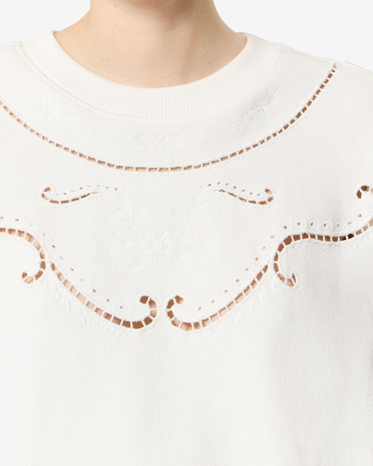 Sweatshirt Vella — Écru, vue 3 ; référence SW0196FAD3M05E23EC