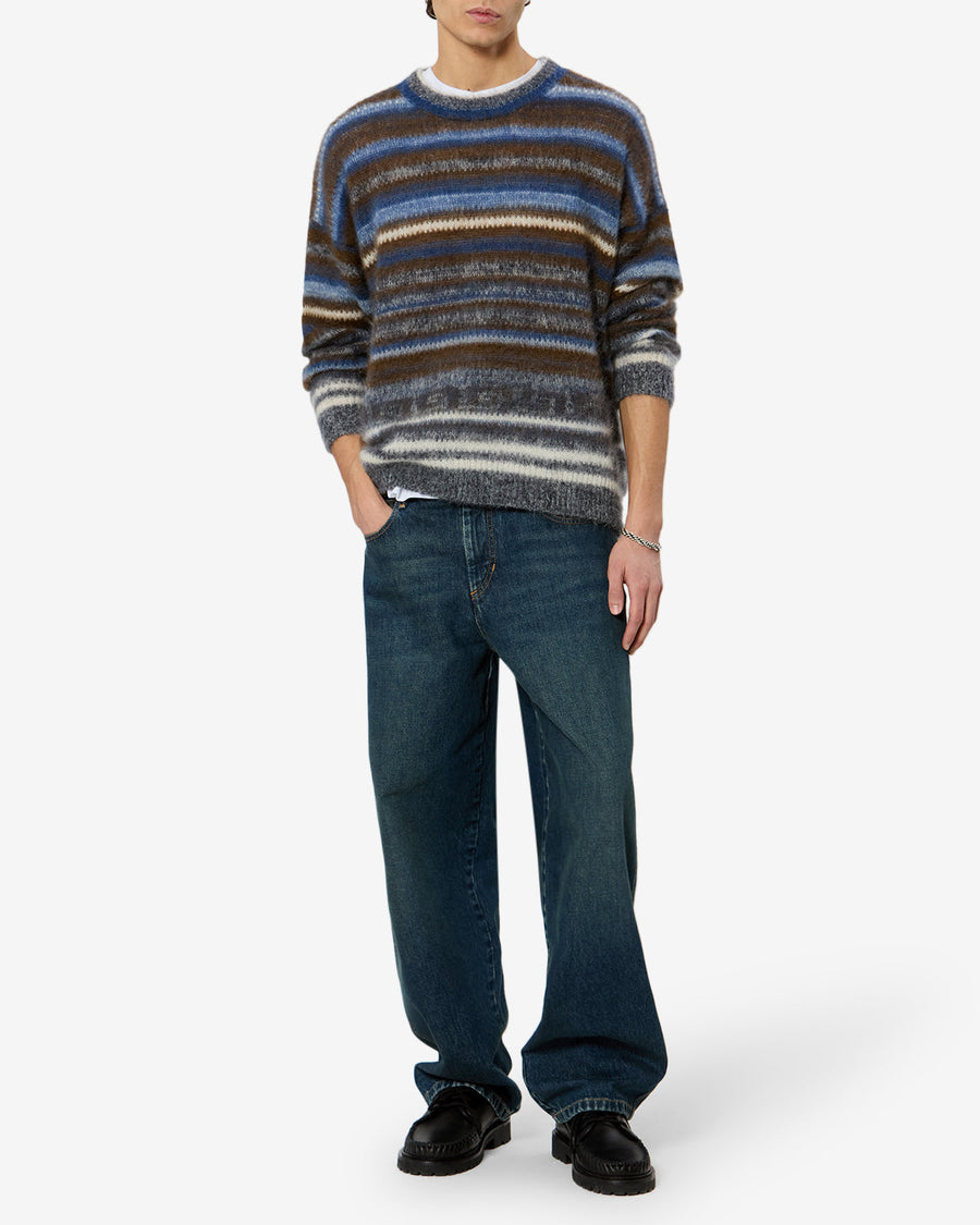Pull Scolan en mohair — Nuit, vue 2 ; référence PU0969HAD3L07H30MI