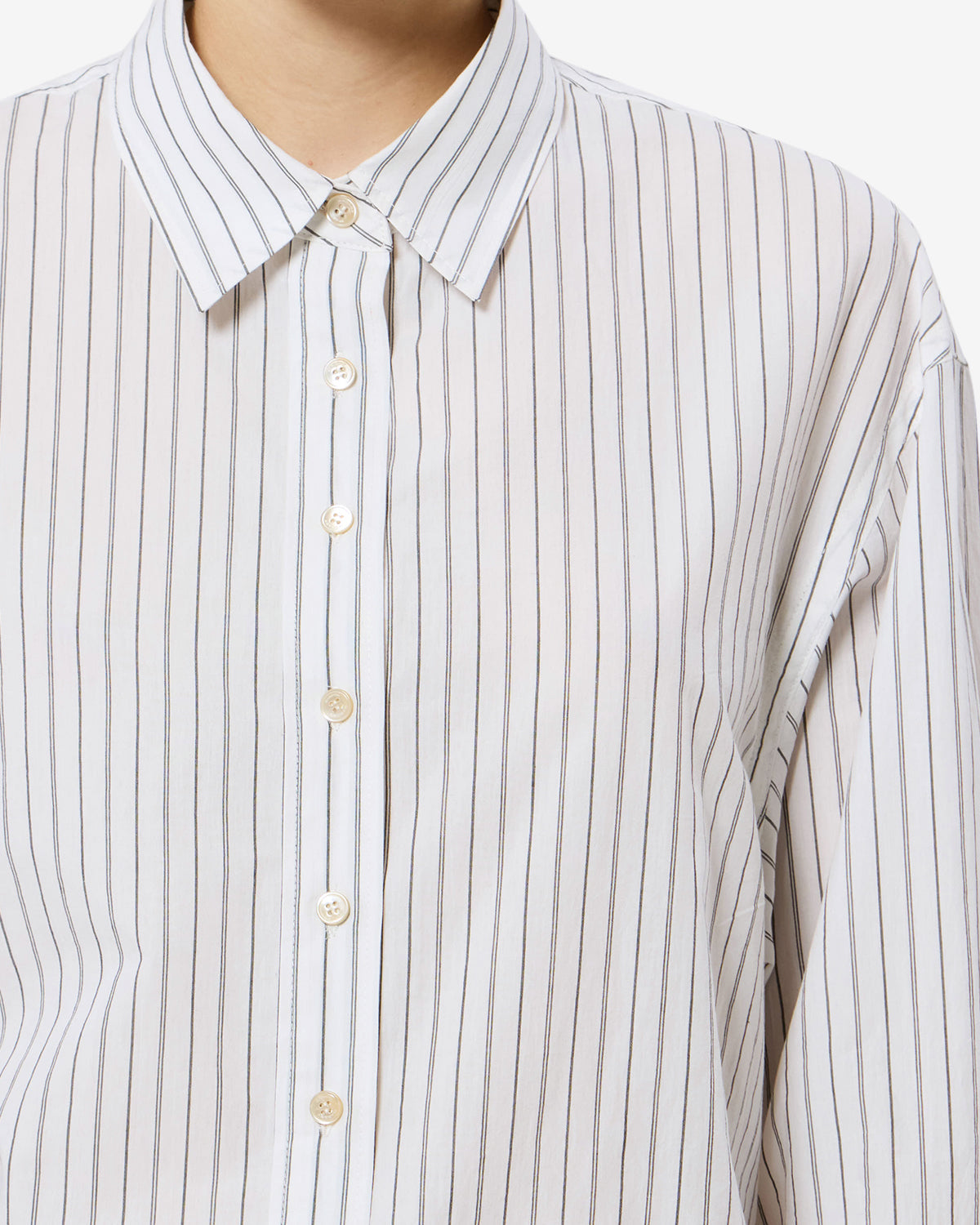 Chemise Aurora — Blanc-noir, vue 3 ; référence CH0262FCD3I02IWHBK