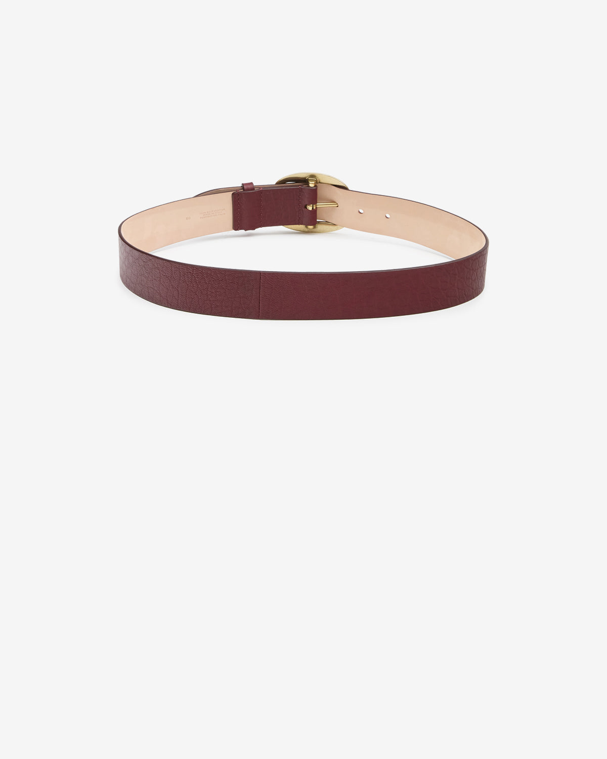 Ceinture Dara en cuir — Bordeaux, vue 2 ; référence CE298CFAC4B09A80BY