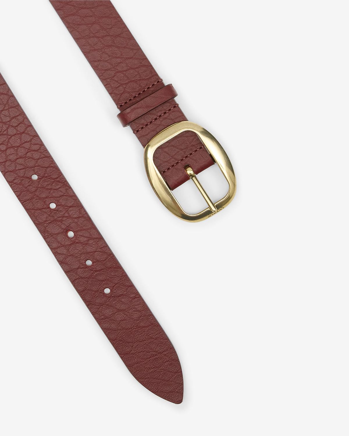 Ceinture Dara en cuir — Bordeaux, vue 3 ; référence CE298CFAC4B09A80BY