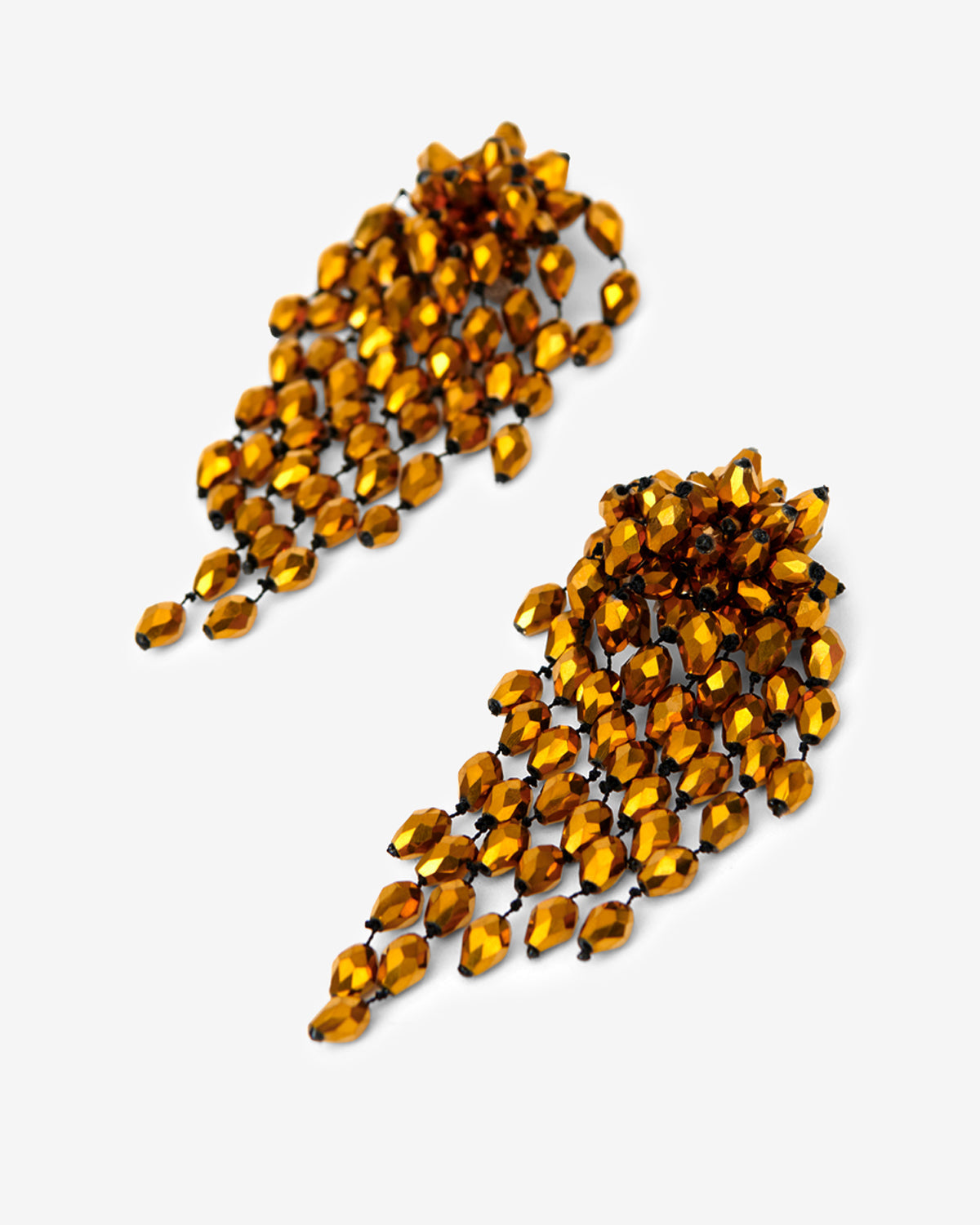 Boucles d'oreille Hanabi — Bronze-argenté, vue 2 ; référence BL0174FAB3B15BBZSI