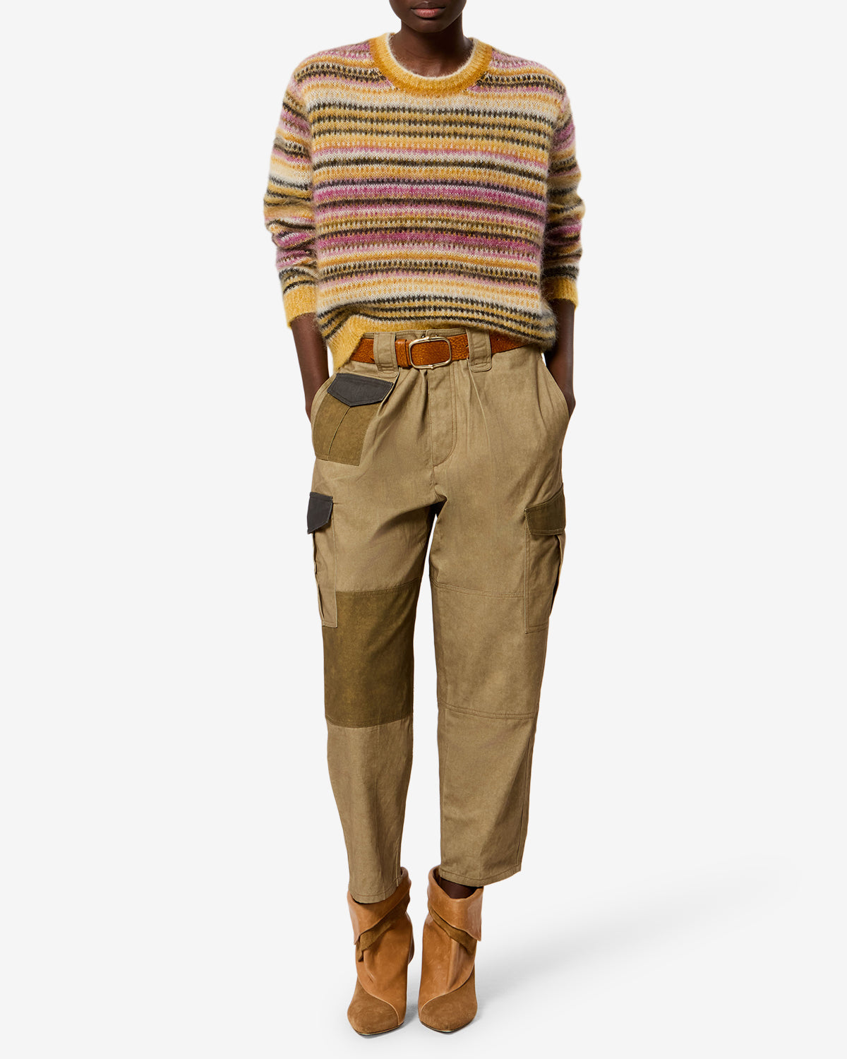 Pull Morine en mohair — Moutarde, vue 2 ; référence PU0957FAD3L17E10MD