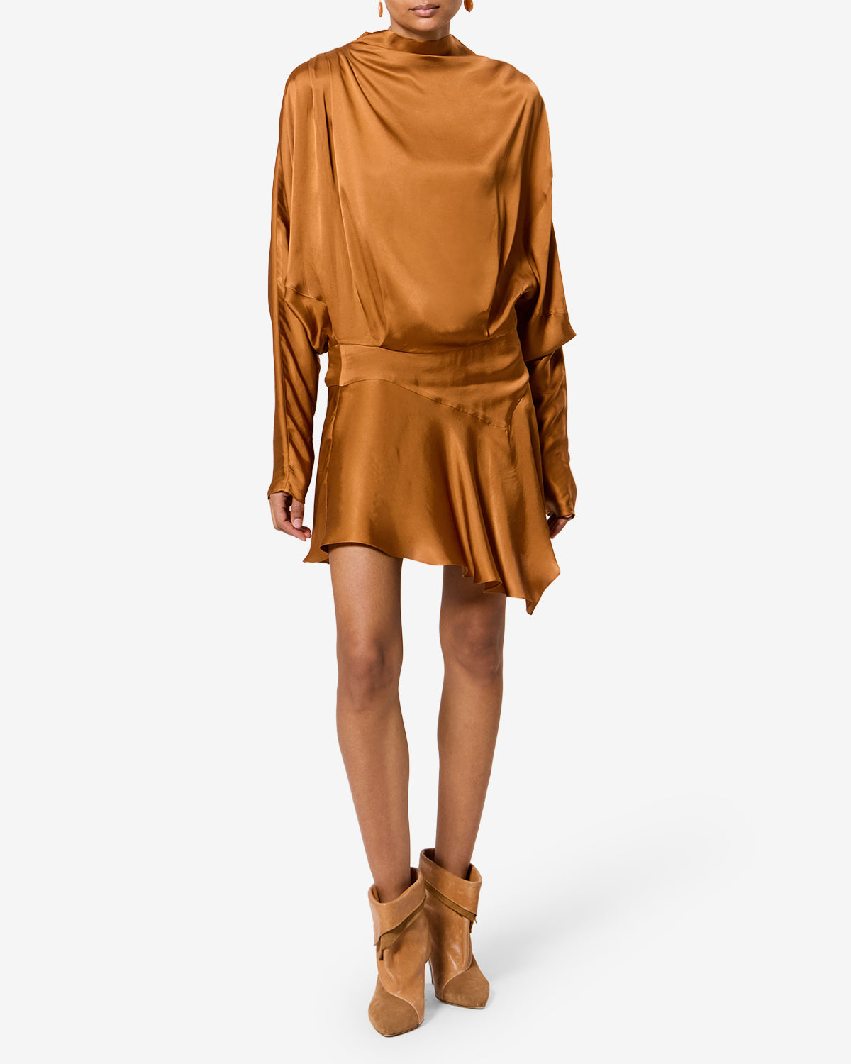 Robe Neline — Caramel, vue 2 ; référence RO1094FAD3J13I50CA