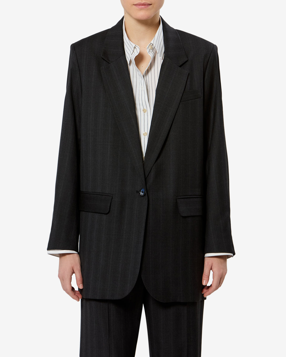 Veste Nerix en laine — Foncé anthracite, vue 1 ; référence VE0718FAB1F01I02DA
