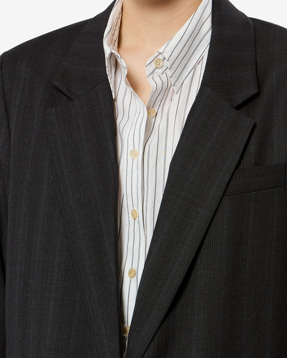Veste Nerix en laine — Foncé anthracite, vue 3 ; référence VE0718FAB1F01I02DA