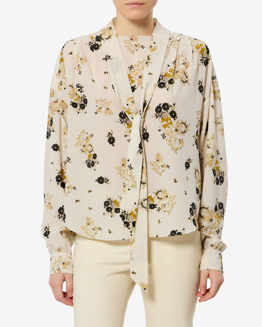 Blouse Fedry en soie — Écru, vue 1 ; référence HT0896FAD3J07I23EC