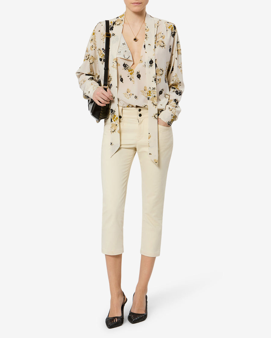 Blouse Fedry en soie — Écru, vue 2 ; référence HT0896FAD3J07I23EC