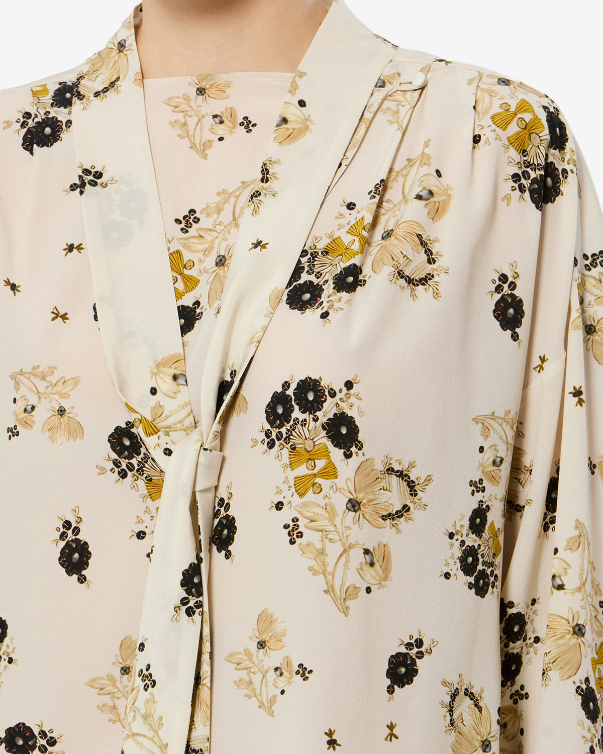 Blouse Fedry en soie — Écru, vue 3 ; référence HT0896FAD3J07I23EC